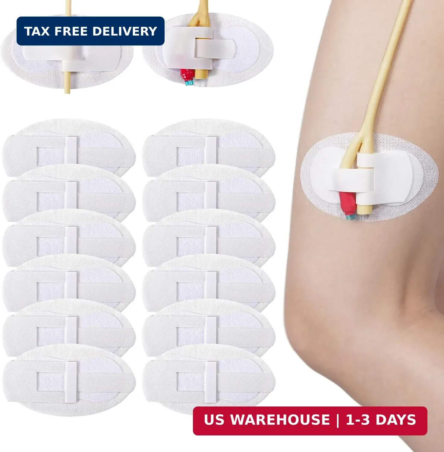 12 Pcs Foley Catheter Stabilization Device, Urinary Leg Bag Catheter Tube Holder