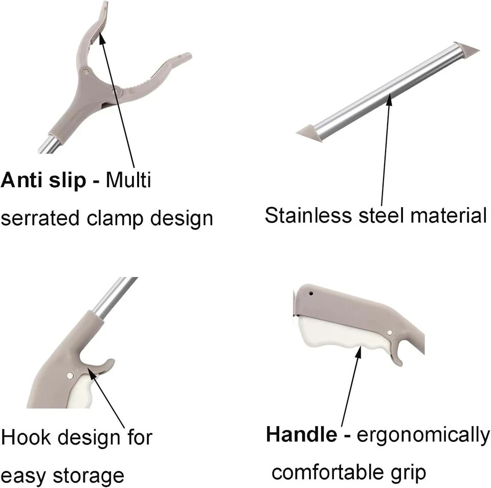 2pcs Short Grabber Reacher Tool for Seniors, 16 Inch Small Mini Extra Strong …