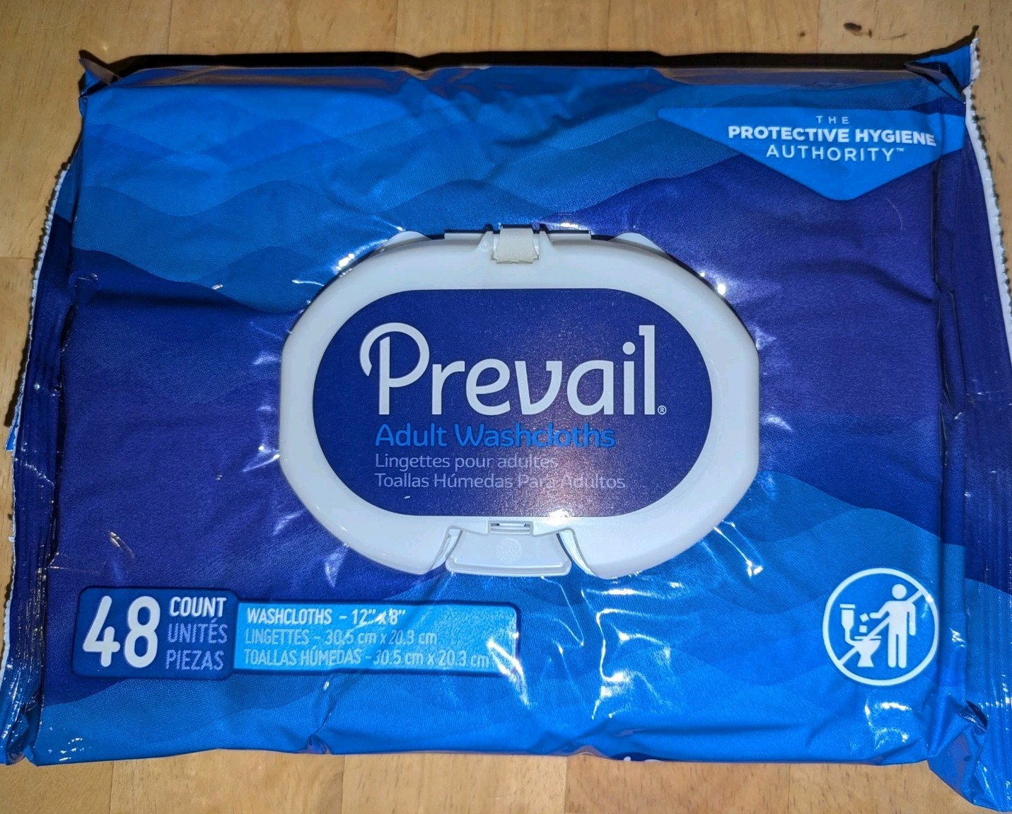 Lot of 9 Prevail Adult Washcloths 48 Ct Each (432 Total) Disp Incontinence Wipes