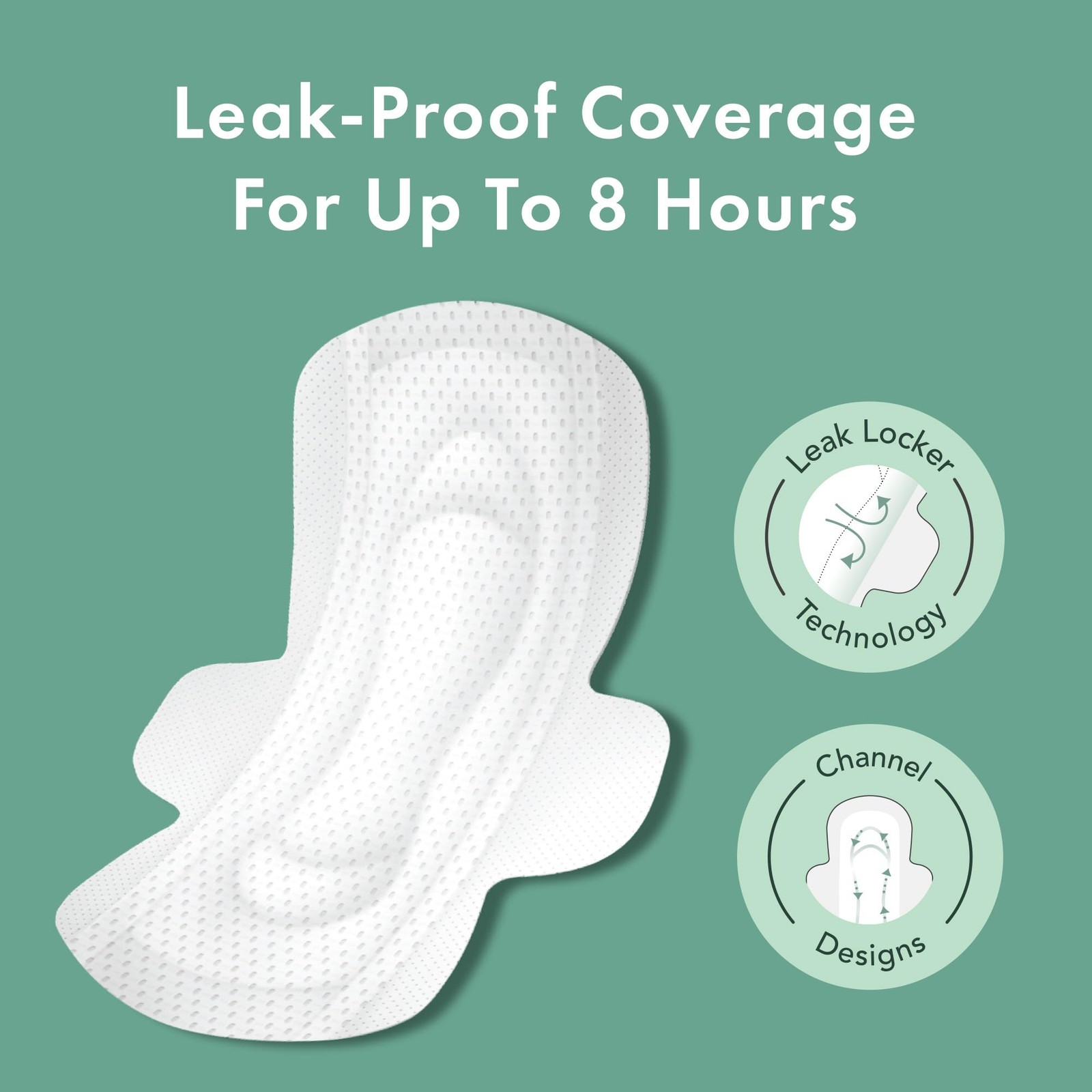 Rael Pads for Women, Organic Cotton Cover – Period Pad 56 Count (Pack of 1)