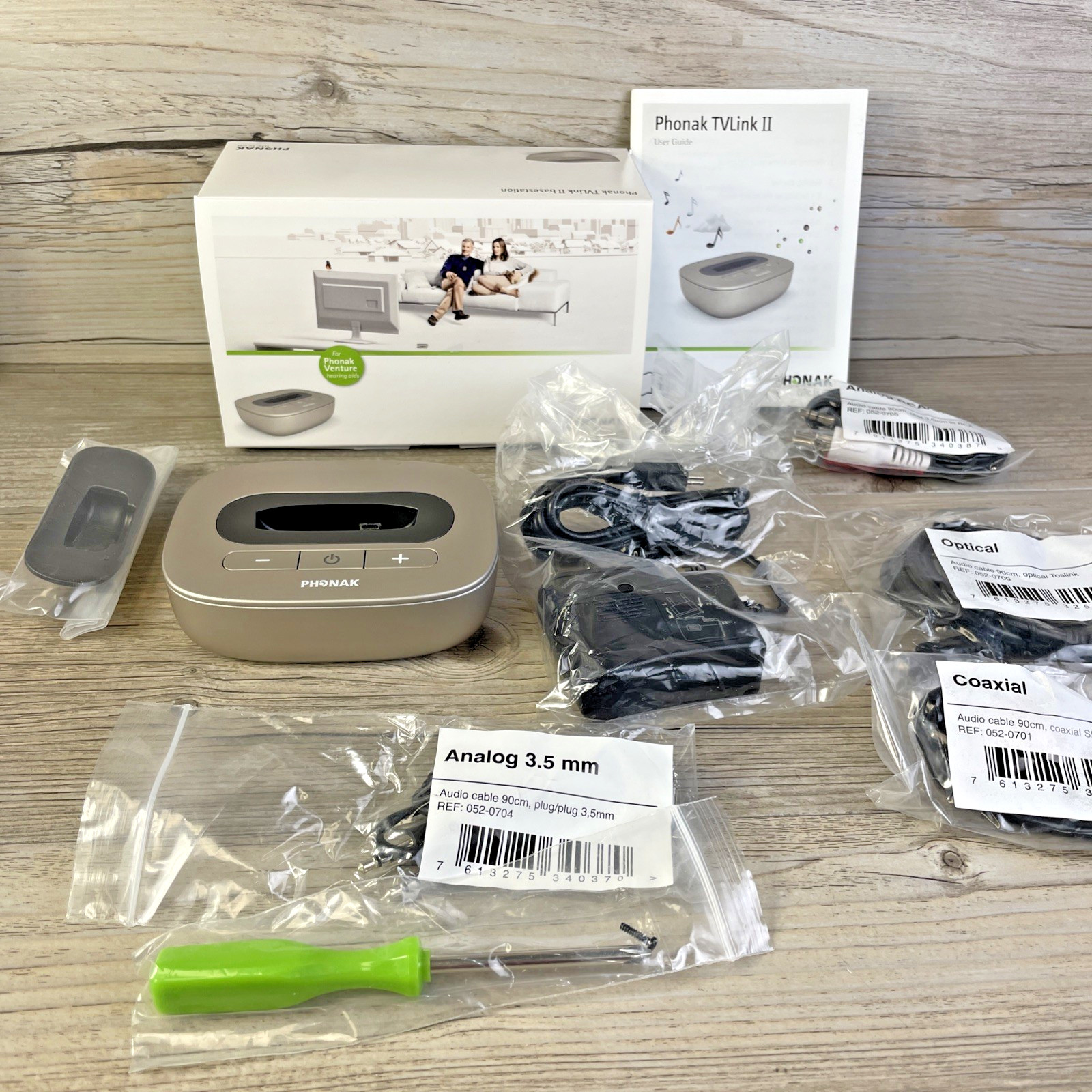Phonak TVLink2 Base Station TV Link II TV Sound Amplifier -ComPilot NOT Included