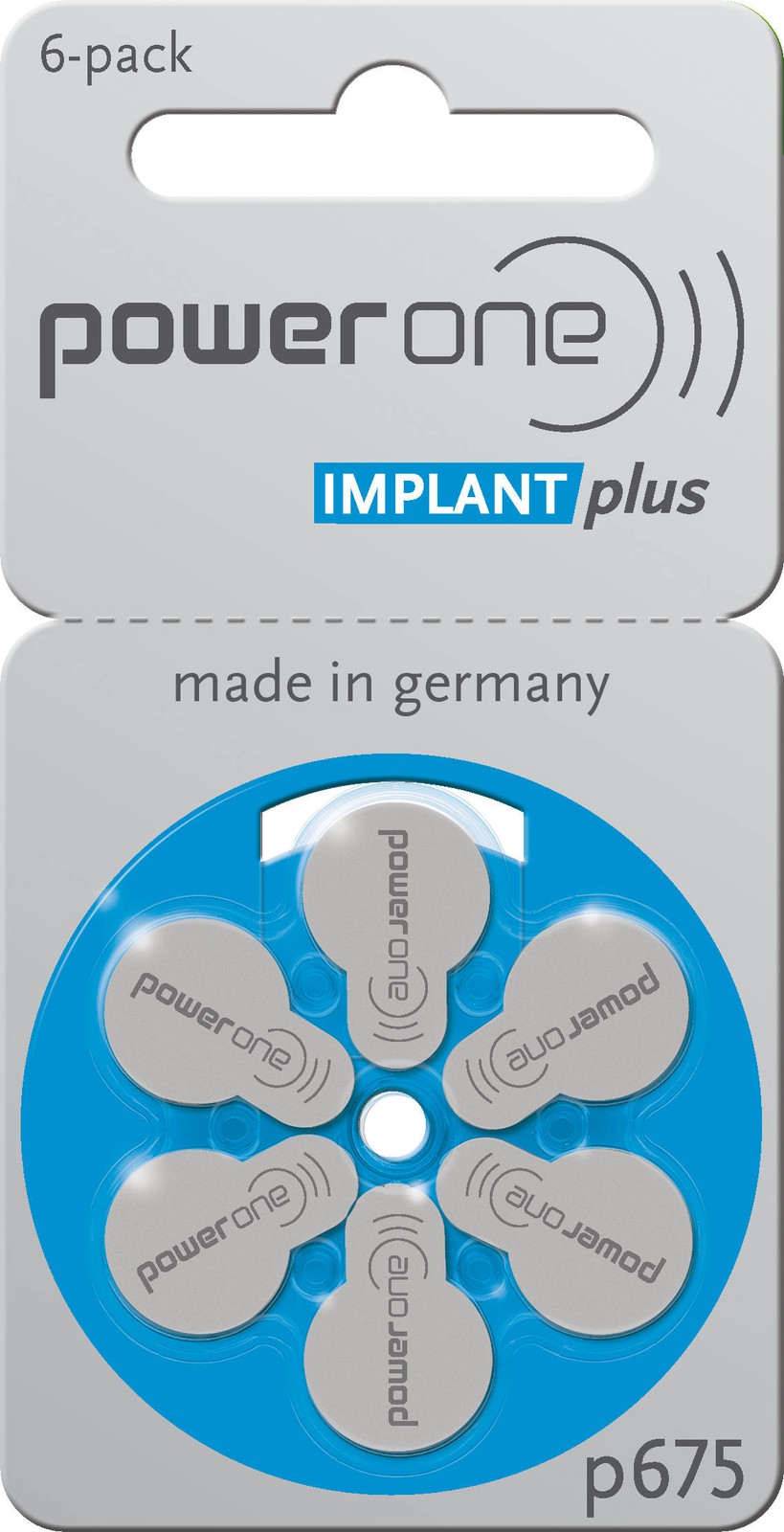 60 x powerone implant hearing aid batteries p675 blue (10 x 6 sheets) + Clean…