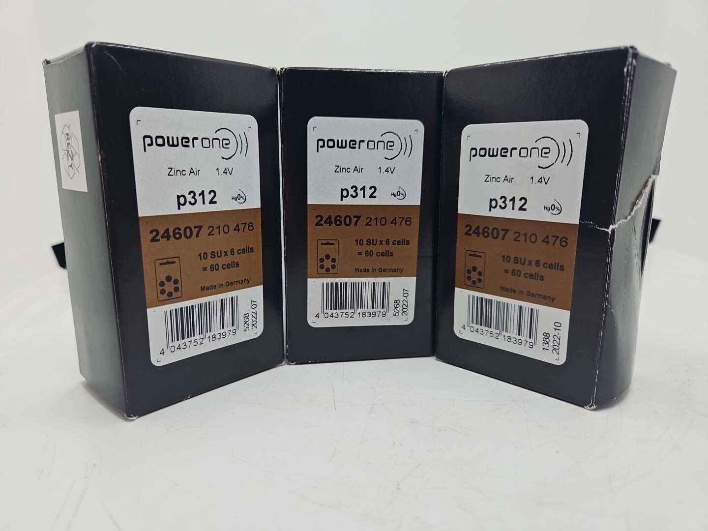 26 packs (156 total) Power One P312 6-Pack Hearing Aid Batteries Expire 7 – 2022