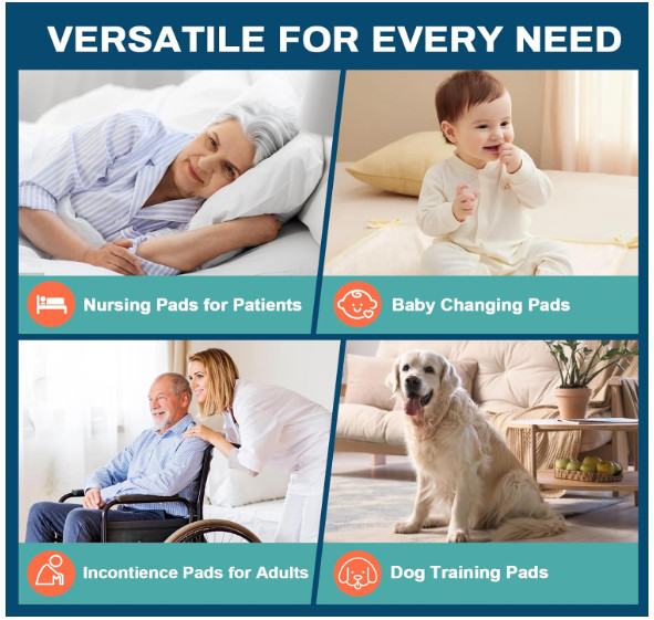 AAY Disposable Bed Pads 30×36 100Ct Super Absorbent Leakproof