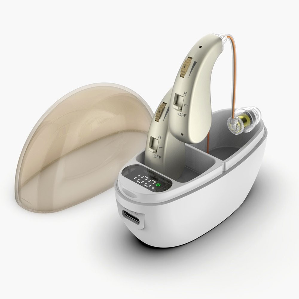 Auxiliary Headphones Sound Amplifier Noise Reduction Rechargeable Hearing Aids