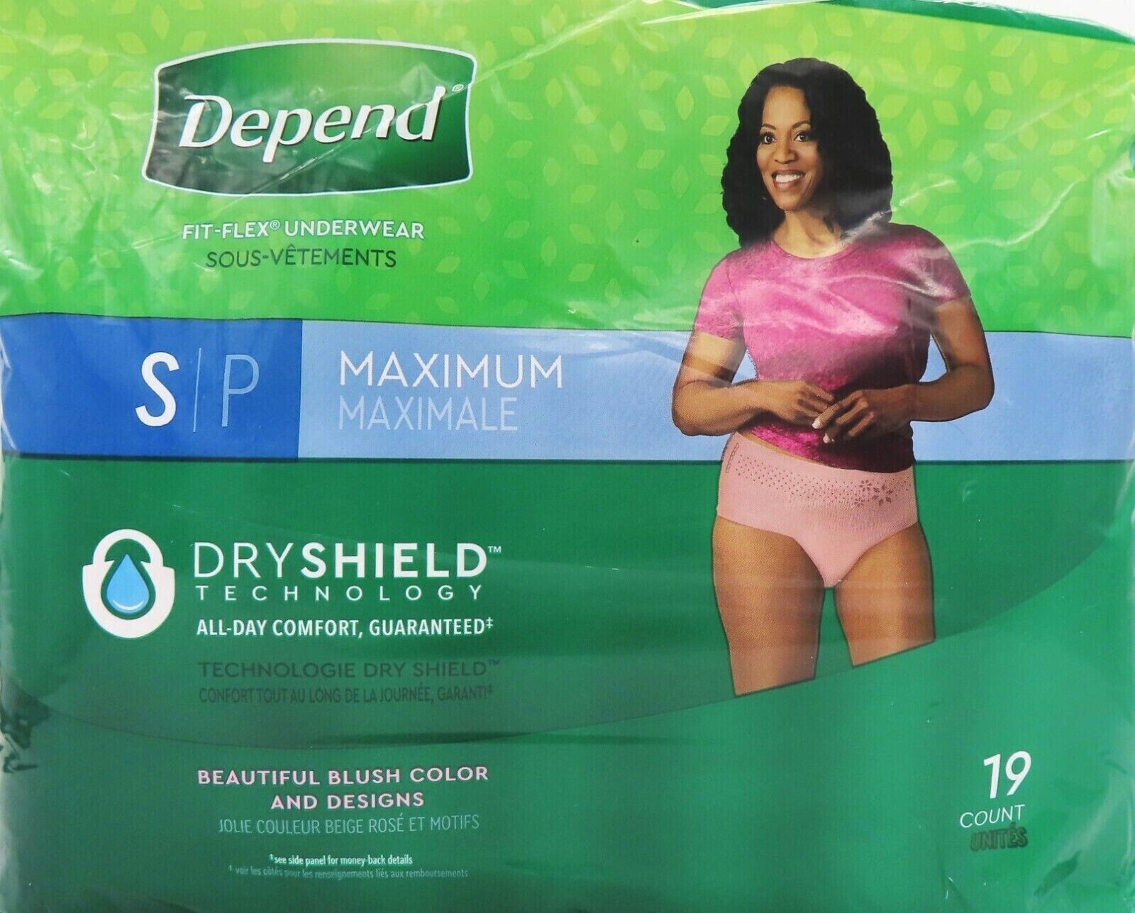 LOT of 2 Depend Fit-Flex Incontinence Underwear for Women | Maximum | S/P