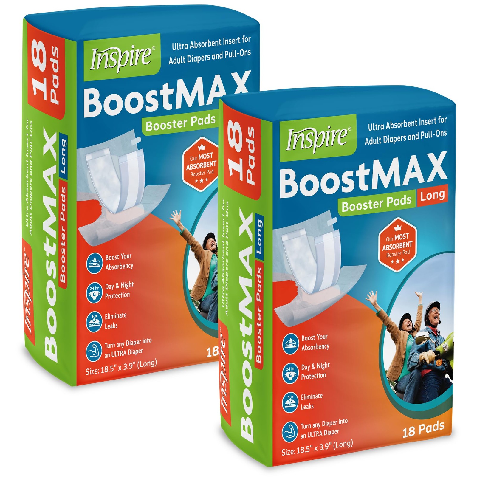 Incontinence Booster Pads Super Absorbent Extra Long | Pad Liner Women and Me…