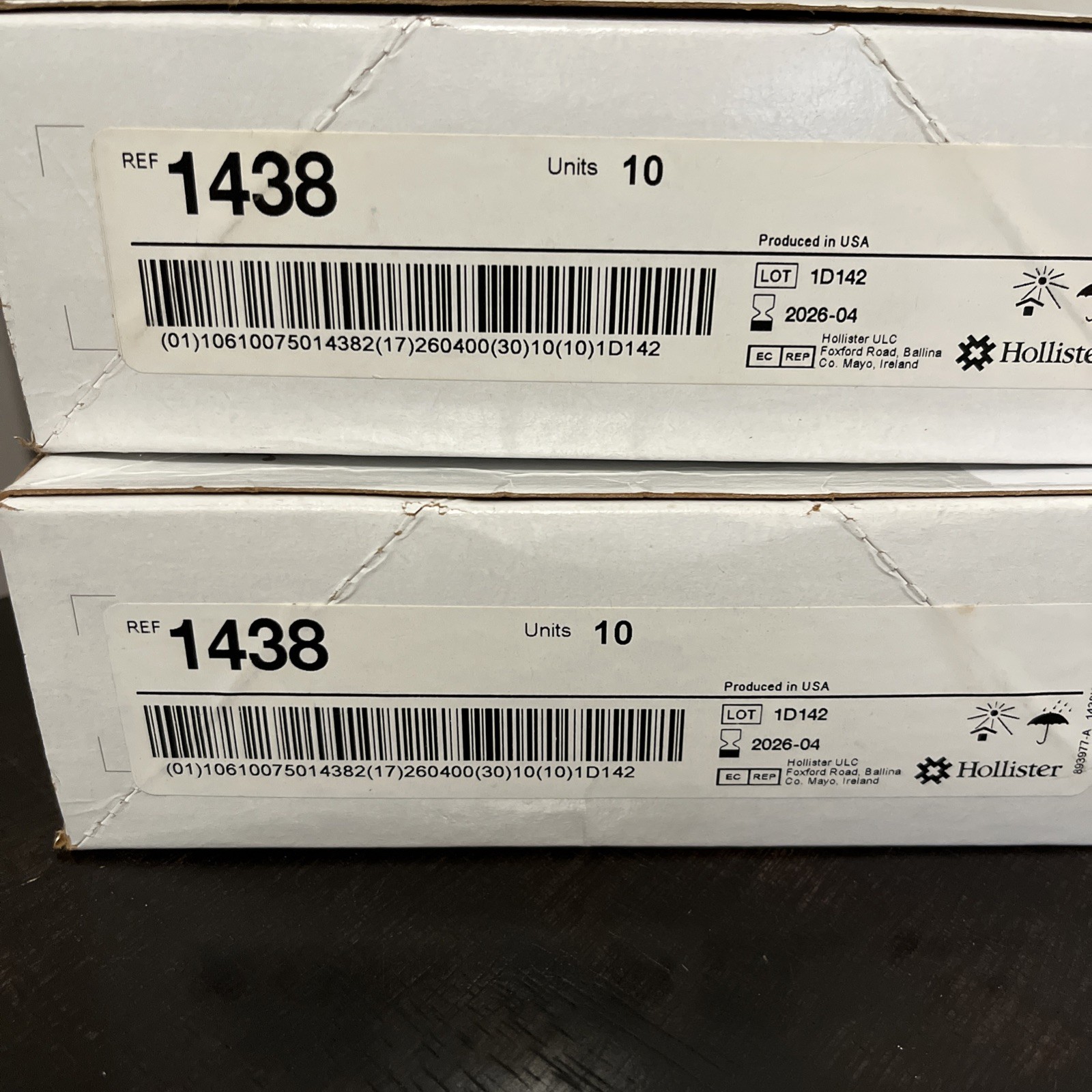 Lot of 20 (2 Boxes) Hollister 1438 Karaya 5 Urostomy Pouch w/ Drain Tube 7330