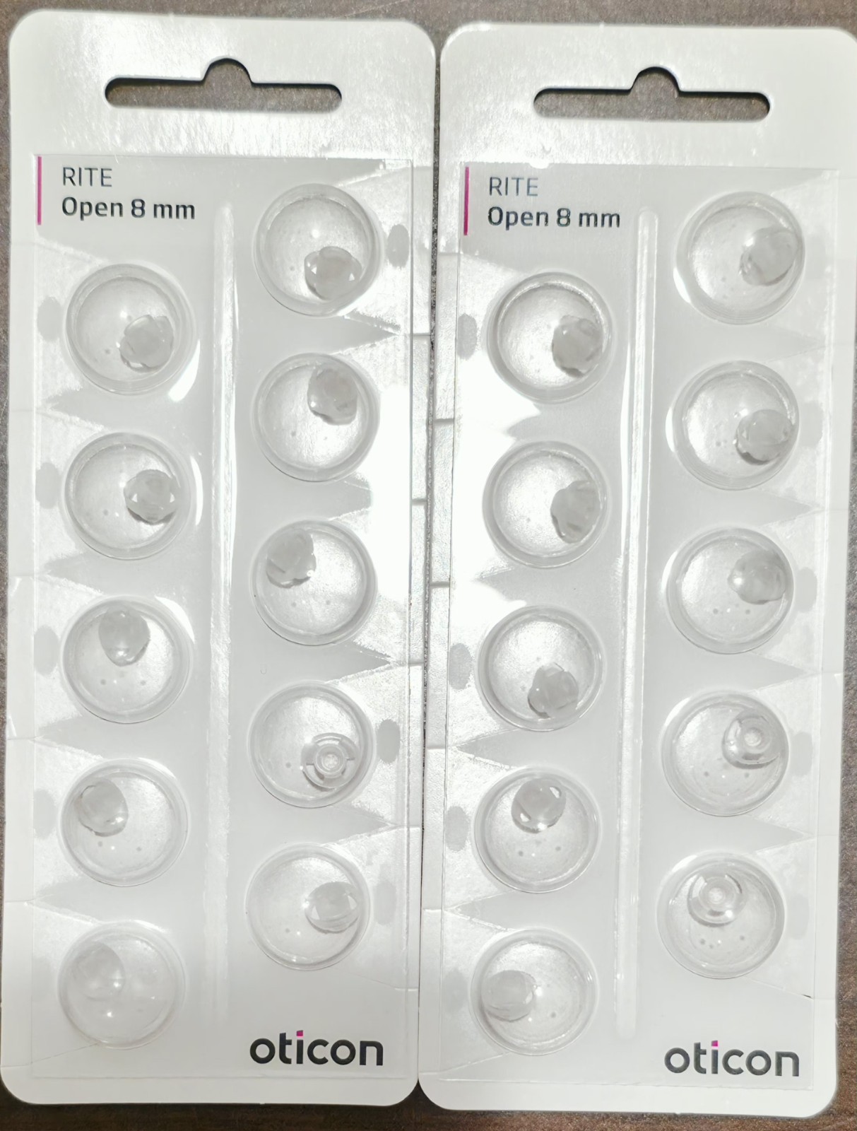 2 pack Oticon minifit (Open 8mm ) Domes Fits OPN REAL RITE/ USA Fast shipper New
