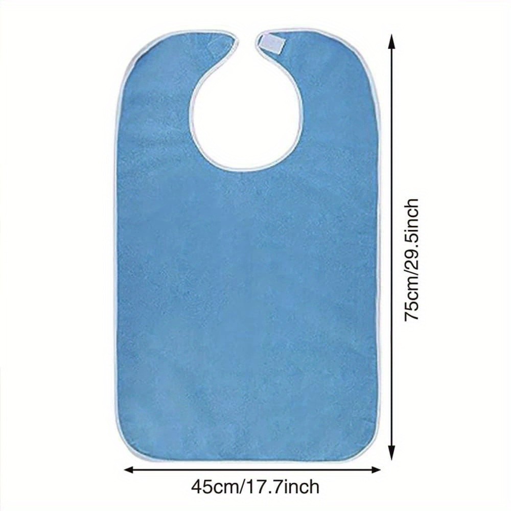 10 Pack Terry Cloth Adult Bibs/Senior Meal Time Clothing Protector w/Hook&Loop