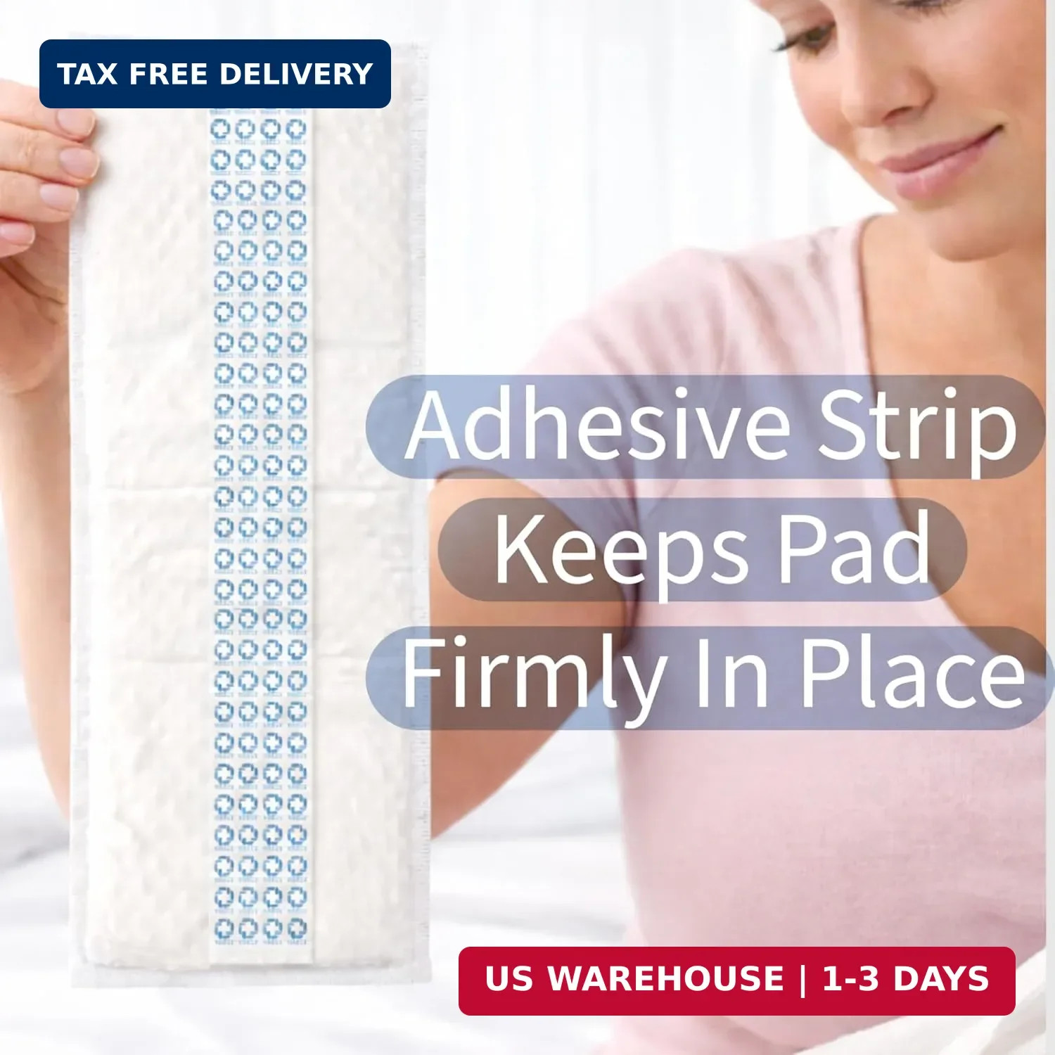 Vakly Postpartum Pads 6″ x 17″ (40 Pack) – Large Super Absorbent Maternity Pad L