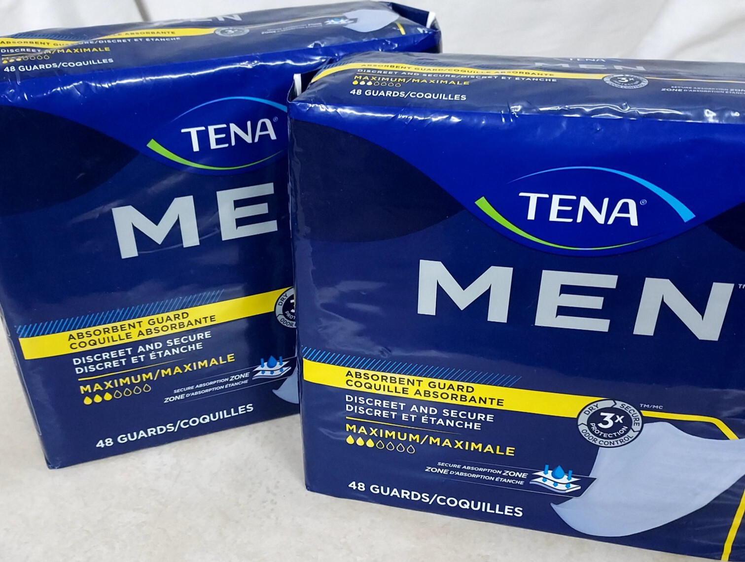 2X Tena Moderate Absorbency Men’s Incontinence Pads – 96 Count