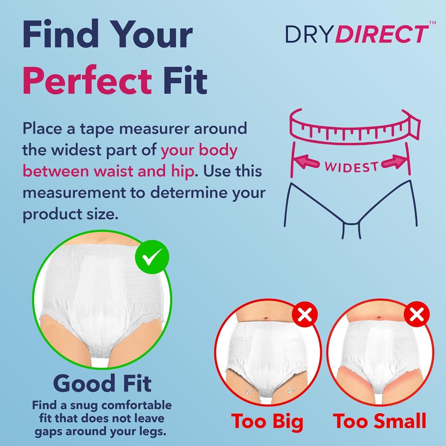 Super Overnight Adult Diapers with Leak Guards & Wetness Indicator – 12 Count