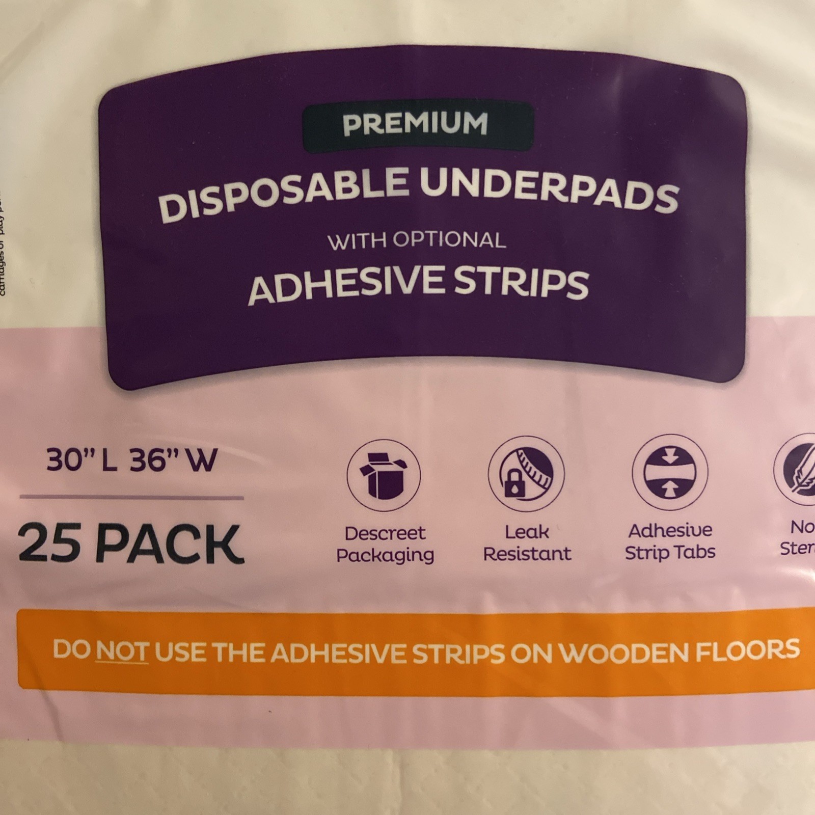 Premium Disposable Underpads w/Optional Adhesive Strips – 30″x36″ 25 Pack