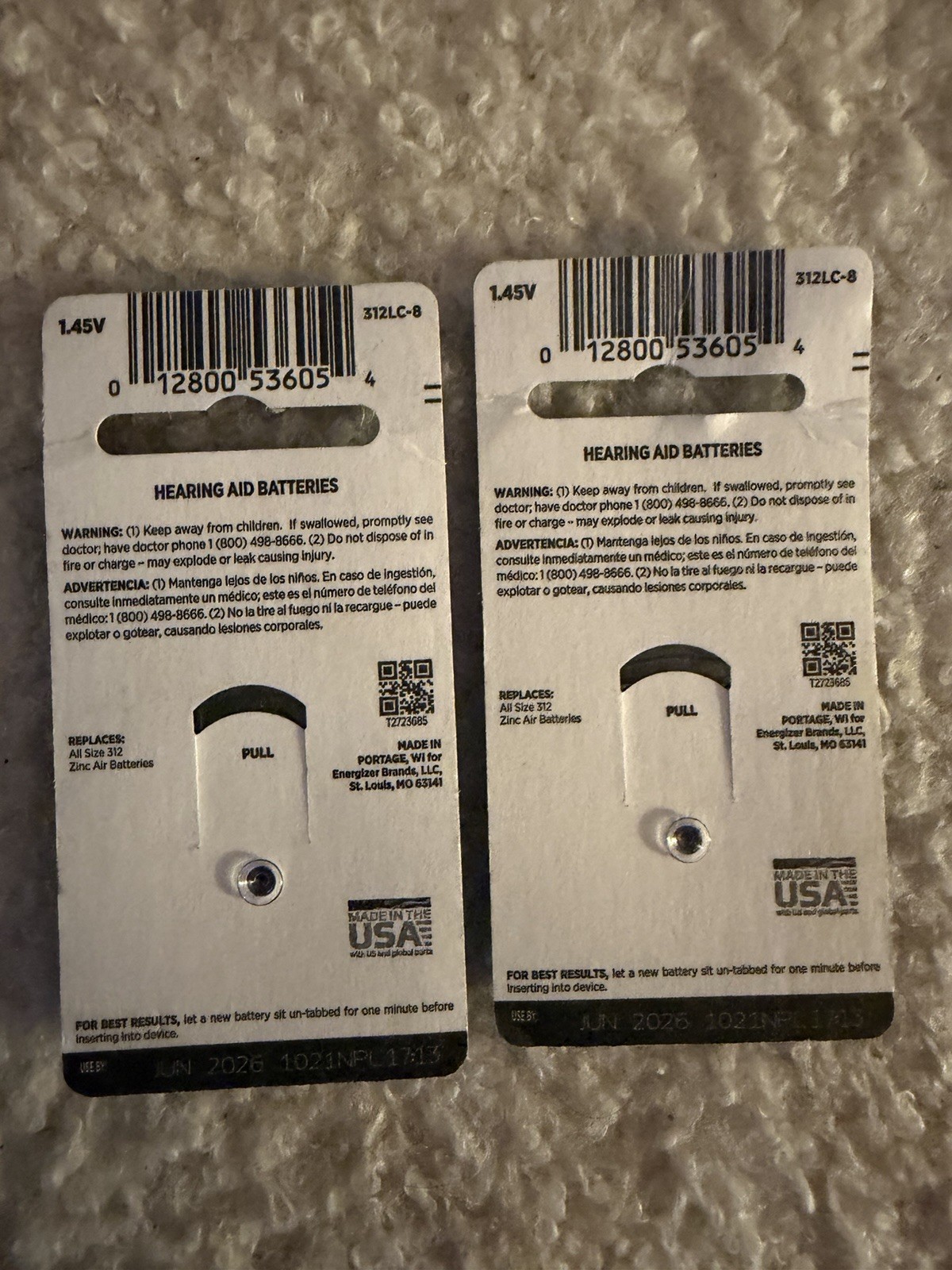 32 batteries 4/8pks Rayo vac Size 312 Air Hearing Aid Batteries 1.45V 4 eight p