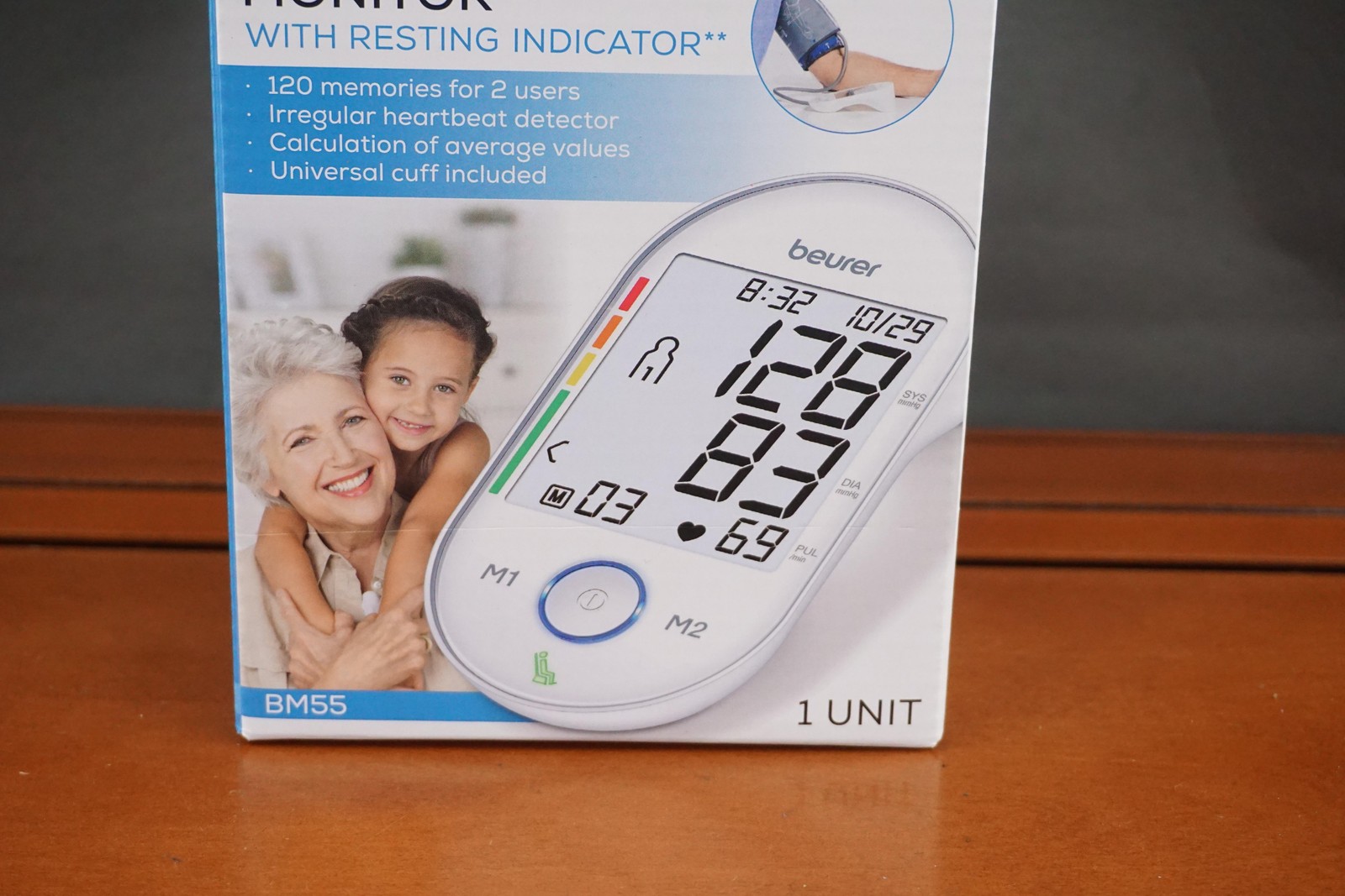 Beurer BM55 Blood Pressure Monitor White Upper Arm Cuff Automatic Portable New