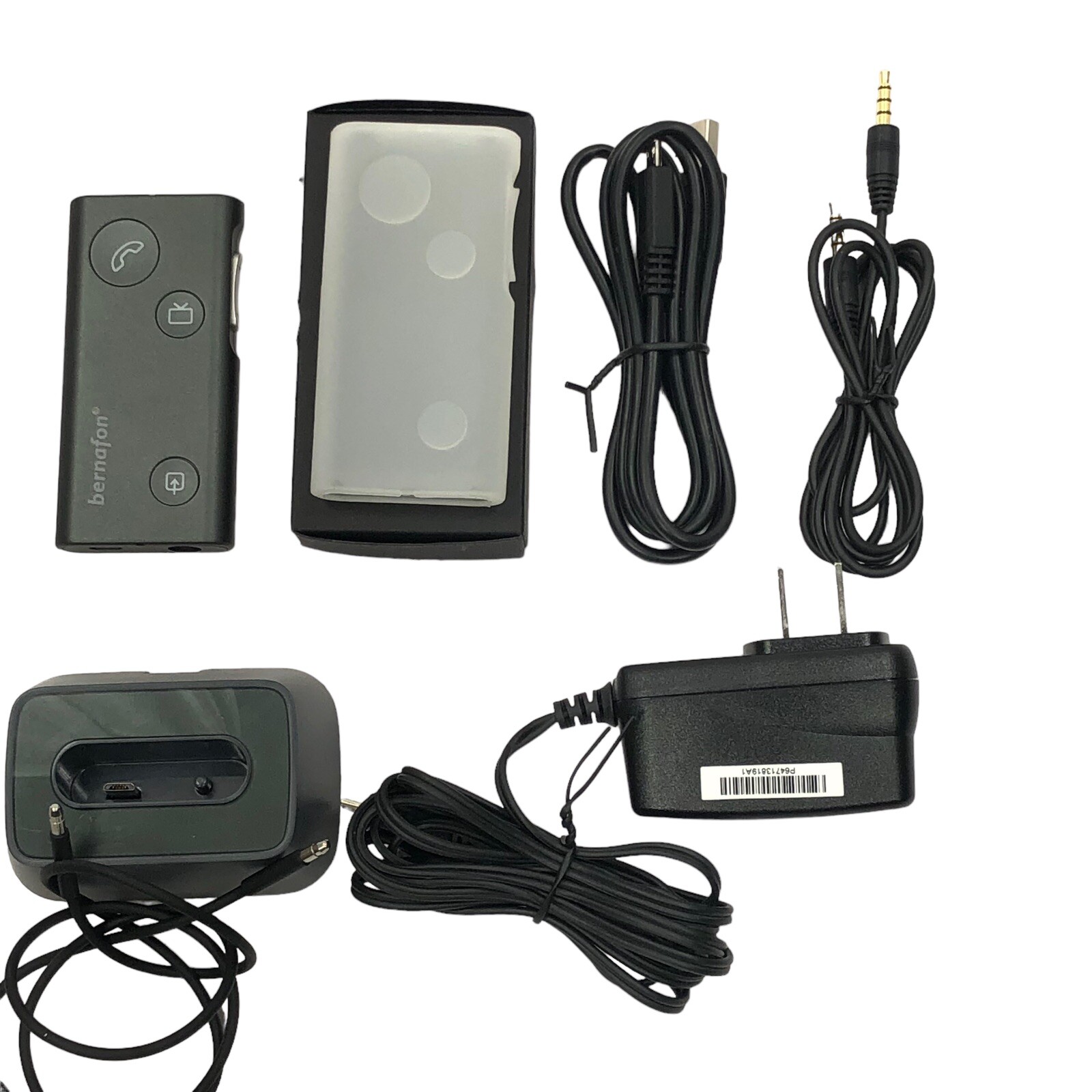 Bernafon SoundGate 3 Hearing Aid Remote with Charger Cradle, Manual, Cables