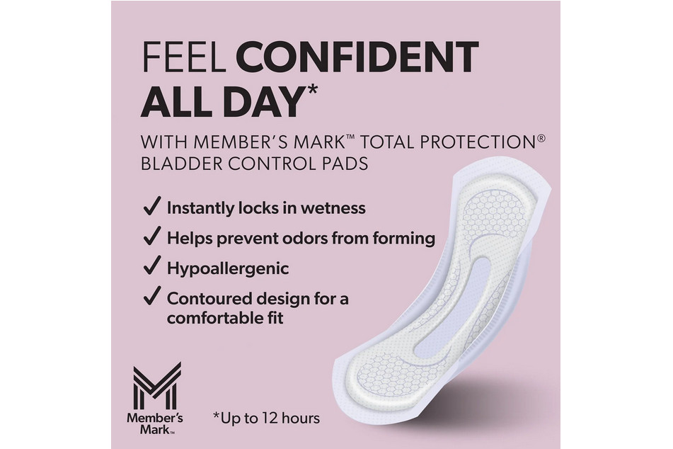 Member’s Mark Total Protection Max Long Pads 5 Drop Absorbency 192 Ct