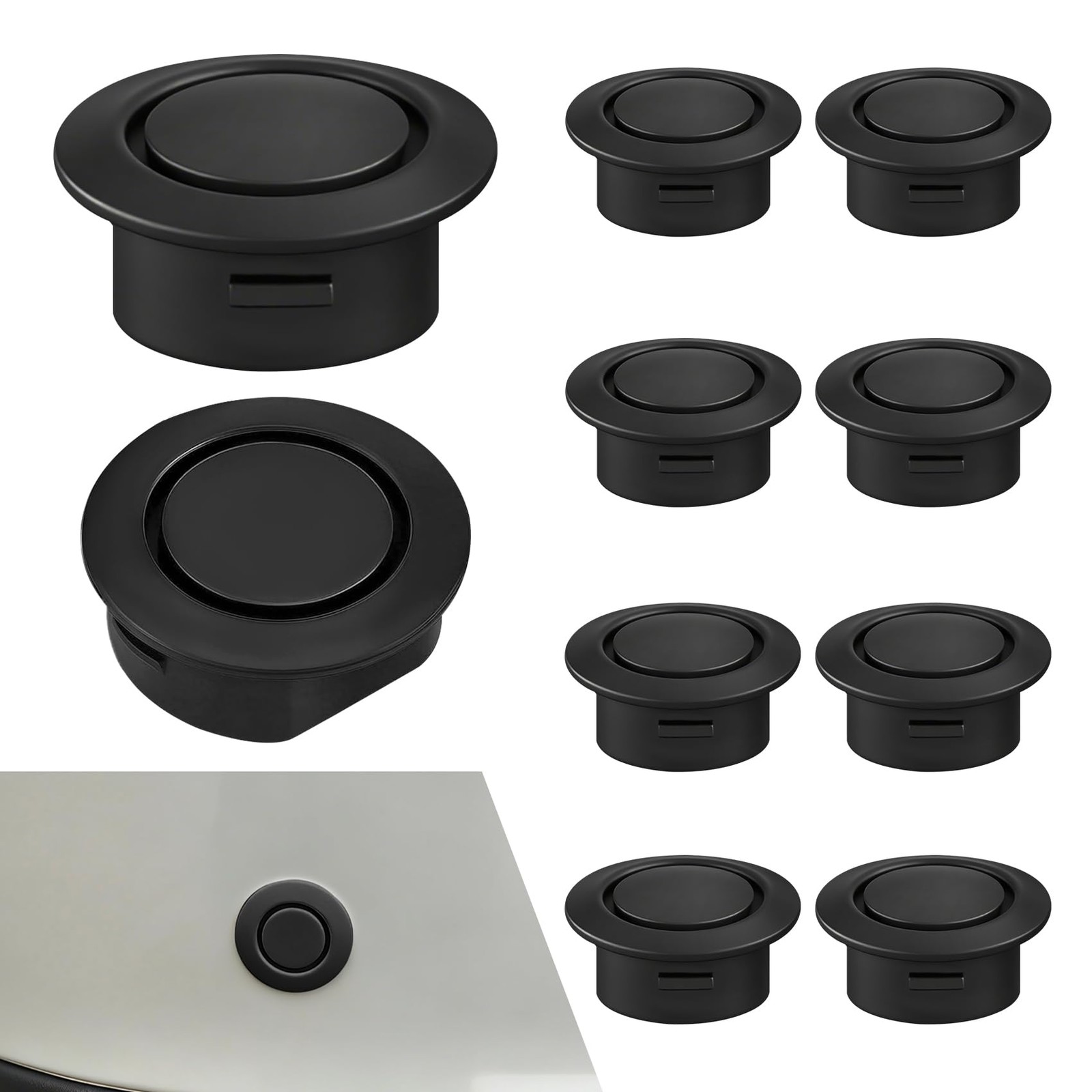 10PCS Car Bumper Sensor Hole Plugs, Automobile Front and Rear Bumper Radar Pr…