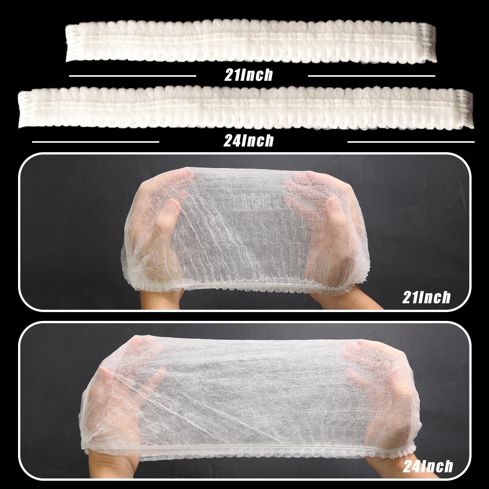 Disposable Bouffant Caps 100pcs,24inches Hair Net, Elastic Dust Cap for Food …