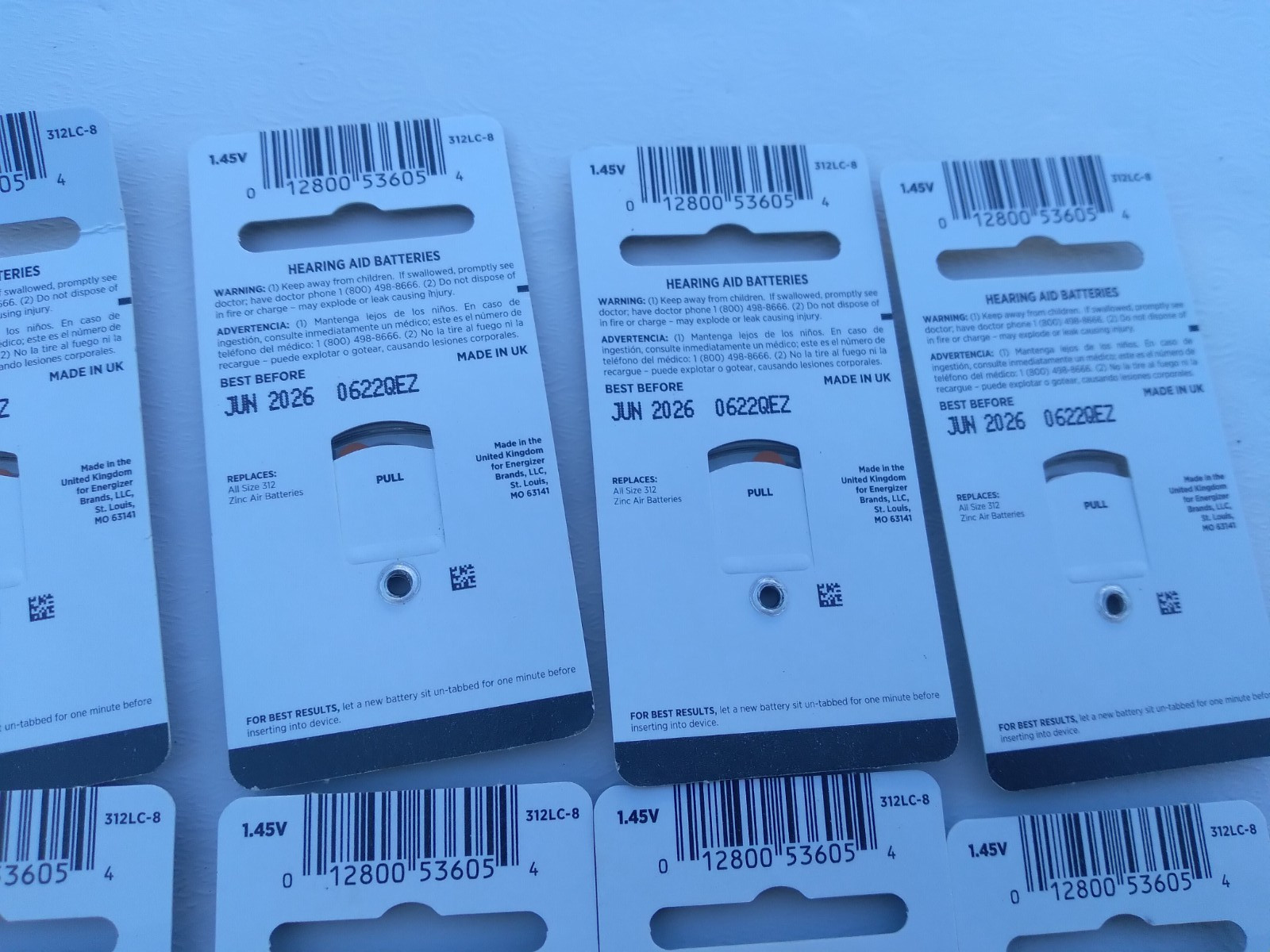 12 Packages Rayovac Loud n Clear 312 Exp 2026 One Open