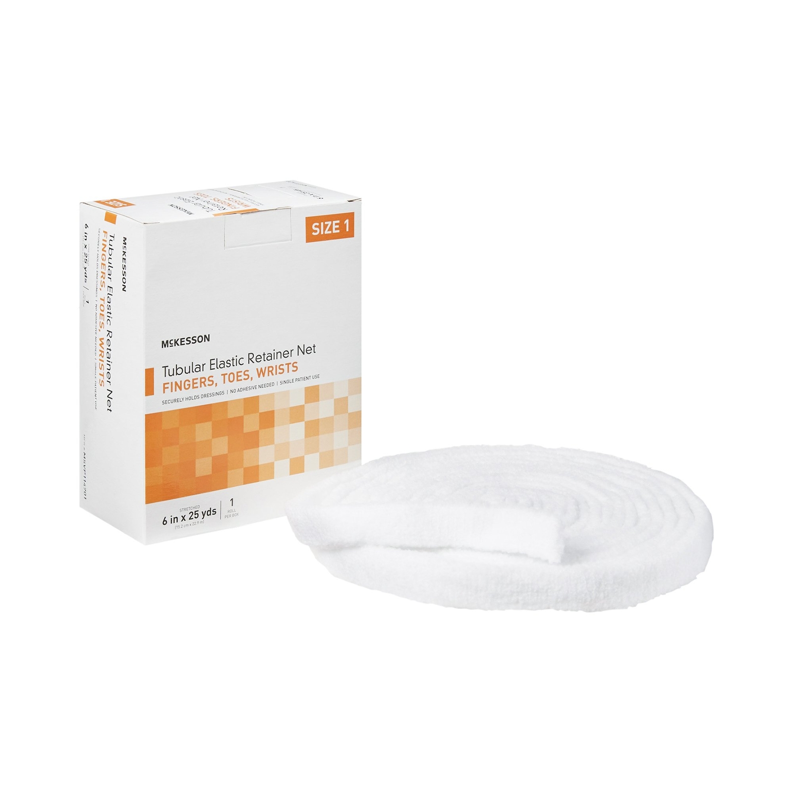 McKesson Elastic Net Retainer Dressing 6″ x 25 Yd Sz. 1 10 per Case
