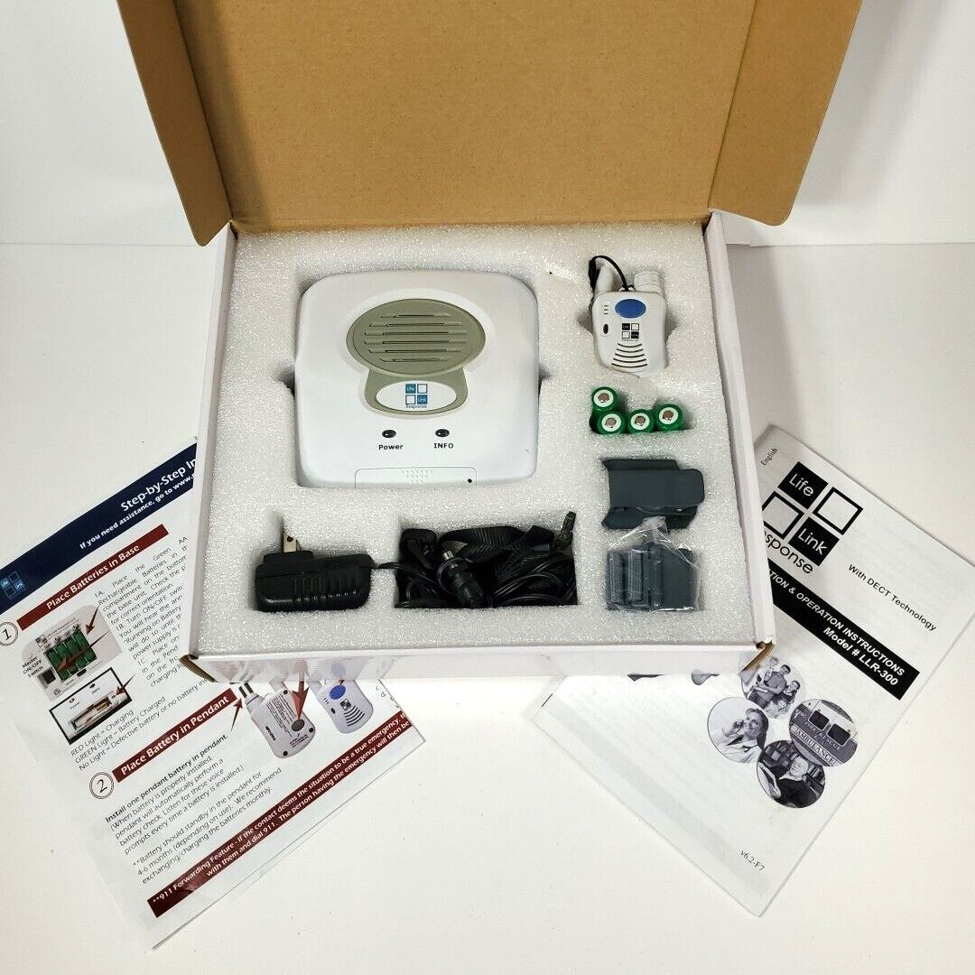 LIFE LINK Personal Emergency Response System w/Pendant, 2-Way Voice; Tested