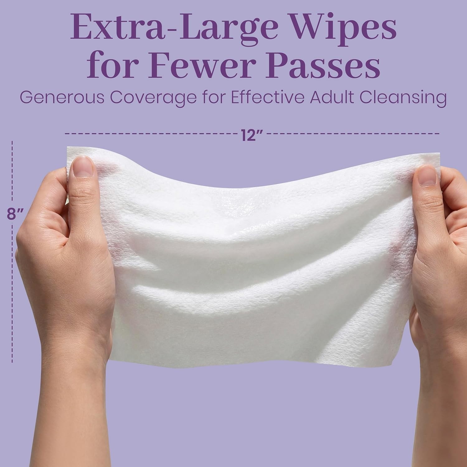 X Large Adult Wet Wipes 112 Count Disposable Incontinence Wipes