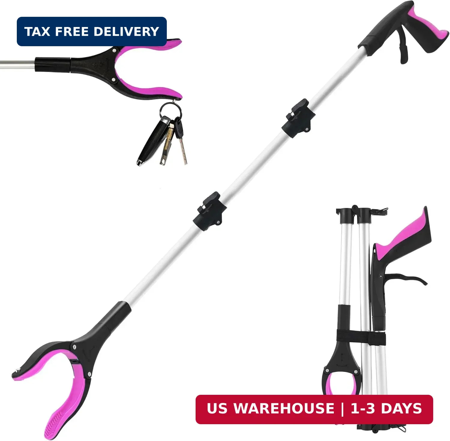 Grabber Reacher Tool for Seniors, 36″ Foldable Reacher Grabbers Pickup Stick wit