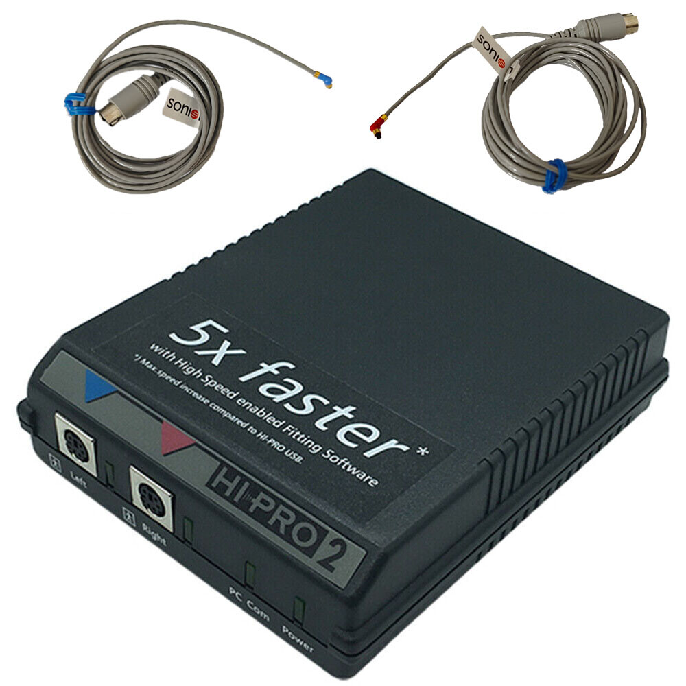 For Most Digital Hearing Aids 5X Hipro2 Programmer Machine & Programming Cables