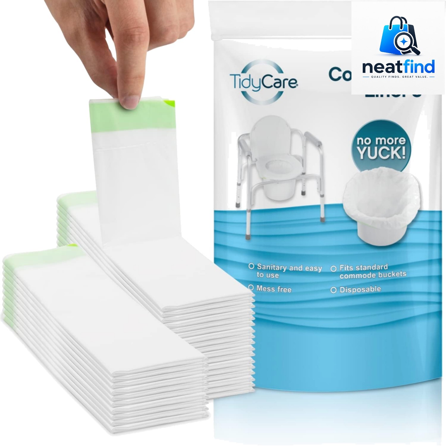 Bedside Commode Liners for Portable Toilet Chair Bucket and Bedpan | Value Pa…