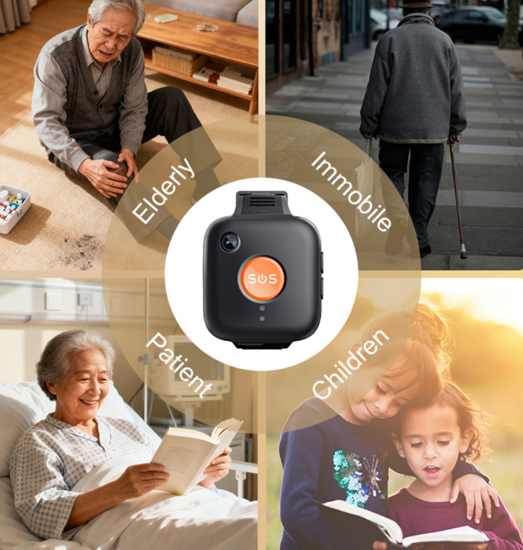 Wearable 4G GPS Tracker SIM Card LIVE Listening SOS Alert kids Elderly Wrist