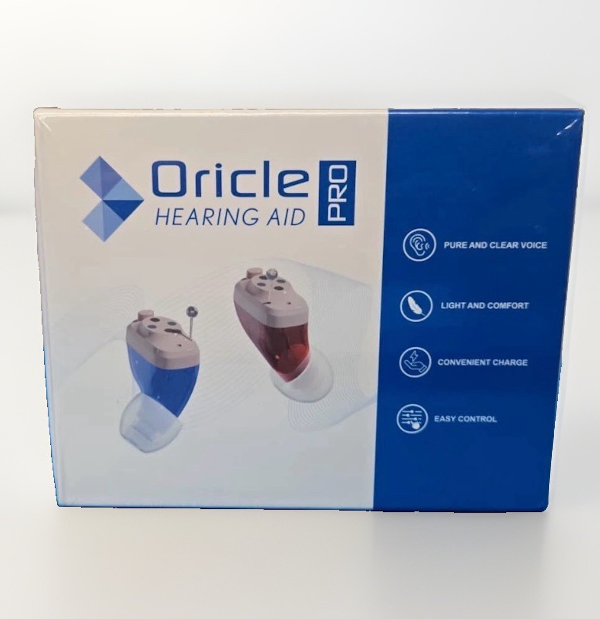 Oracle PRO Hearing Aids 16 Channel With Case Light Comfort Pure Voice New SEALED