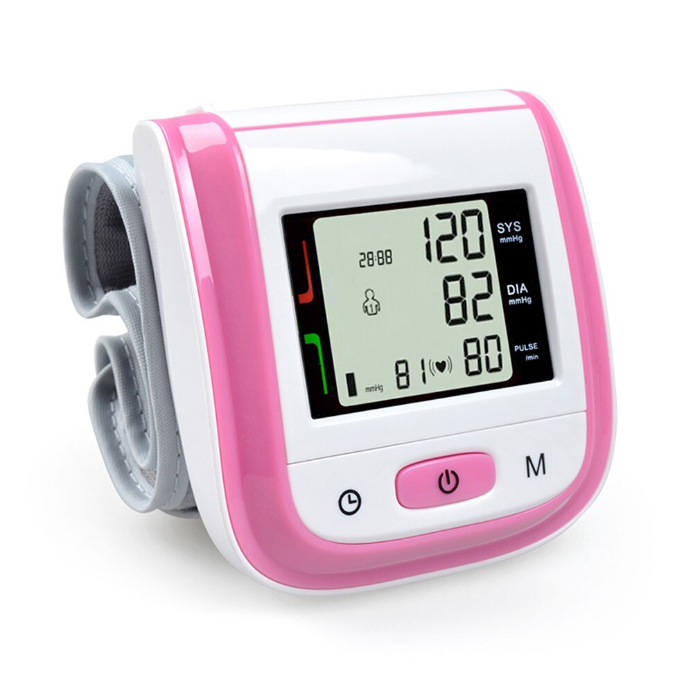 NEW Portable Wrist Automatic Blood Pressure Monitor LCD Digital Wrist Cuff