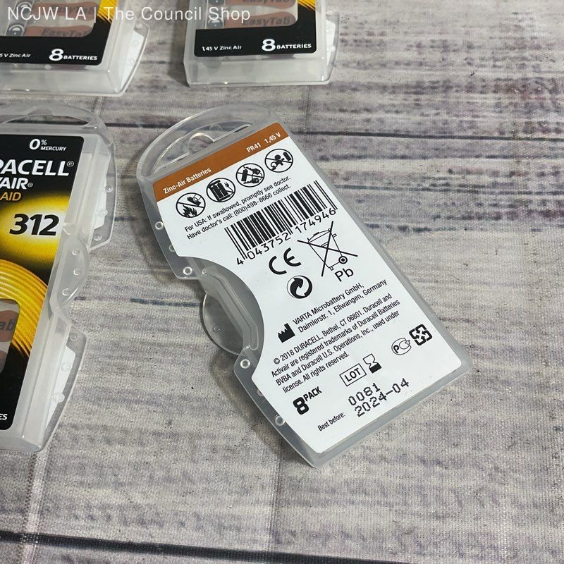 Lot of 48 BRAND NEW Duracell Activair Hearing Aid Battery Size 312 Exp. 2024