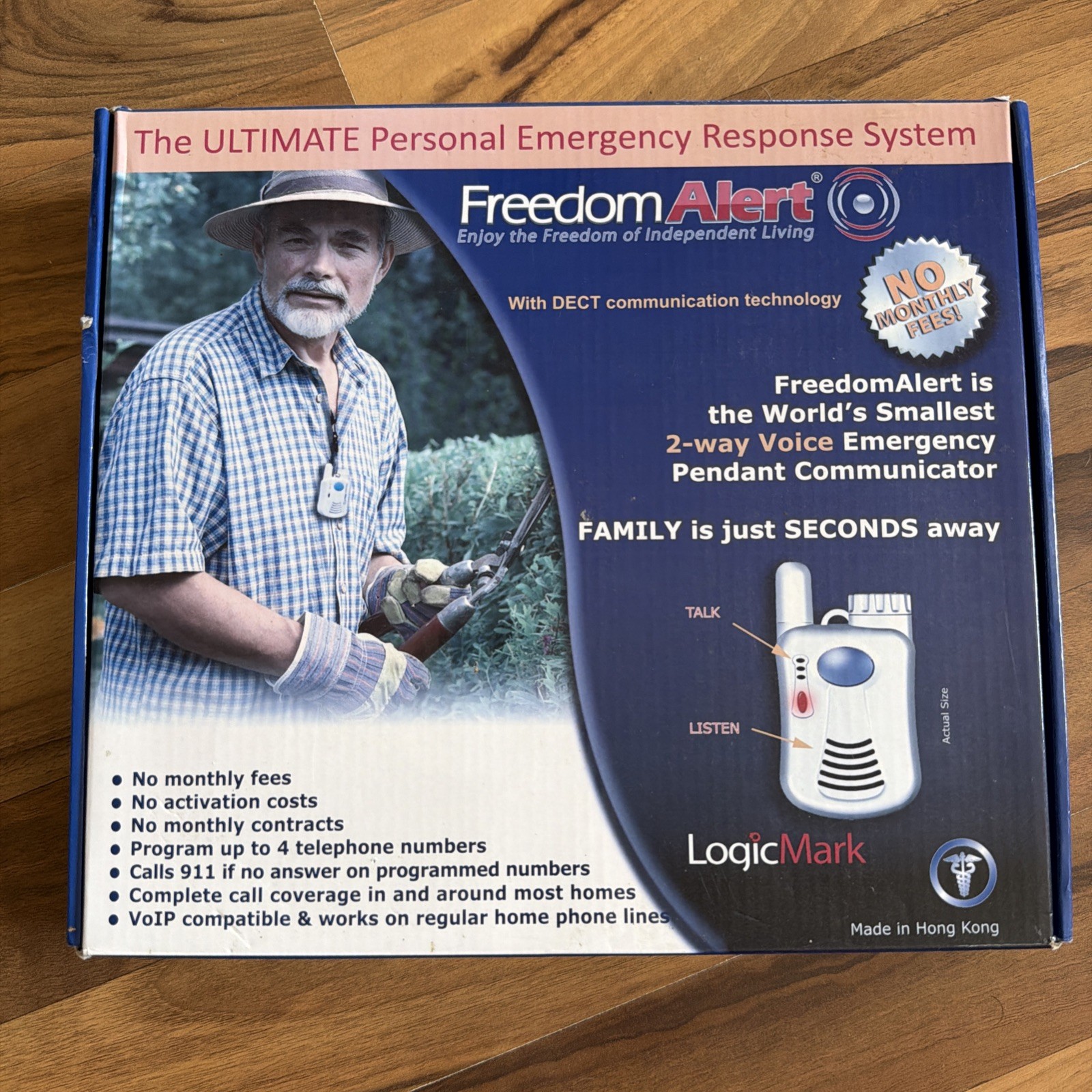 New LogicMark Freedom Alert Fall Emergency System Model #35511 New Open Box