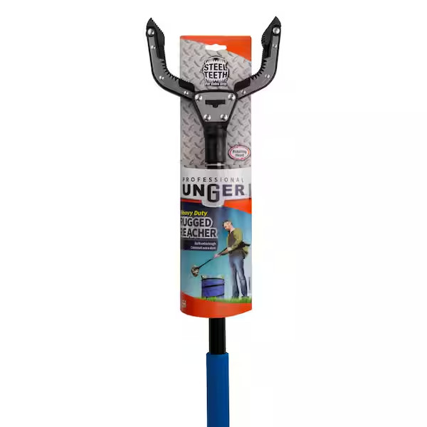Unger Rugged Reacher Heavy Duty Grabber Tool for Outside Clean-up, 42.5