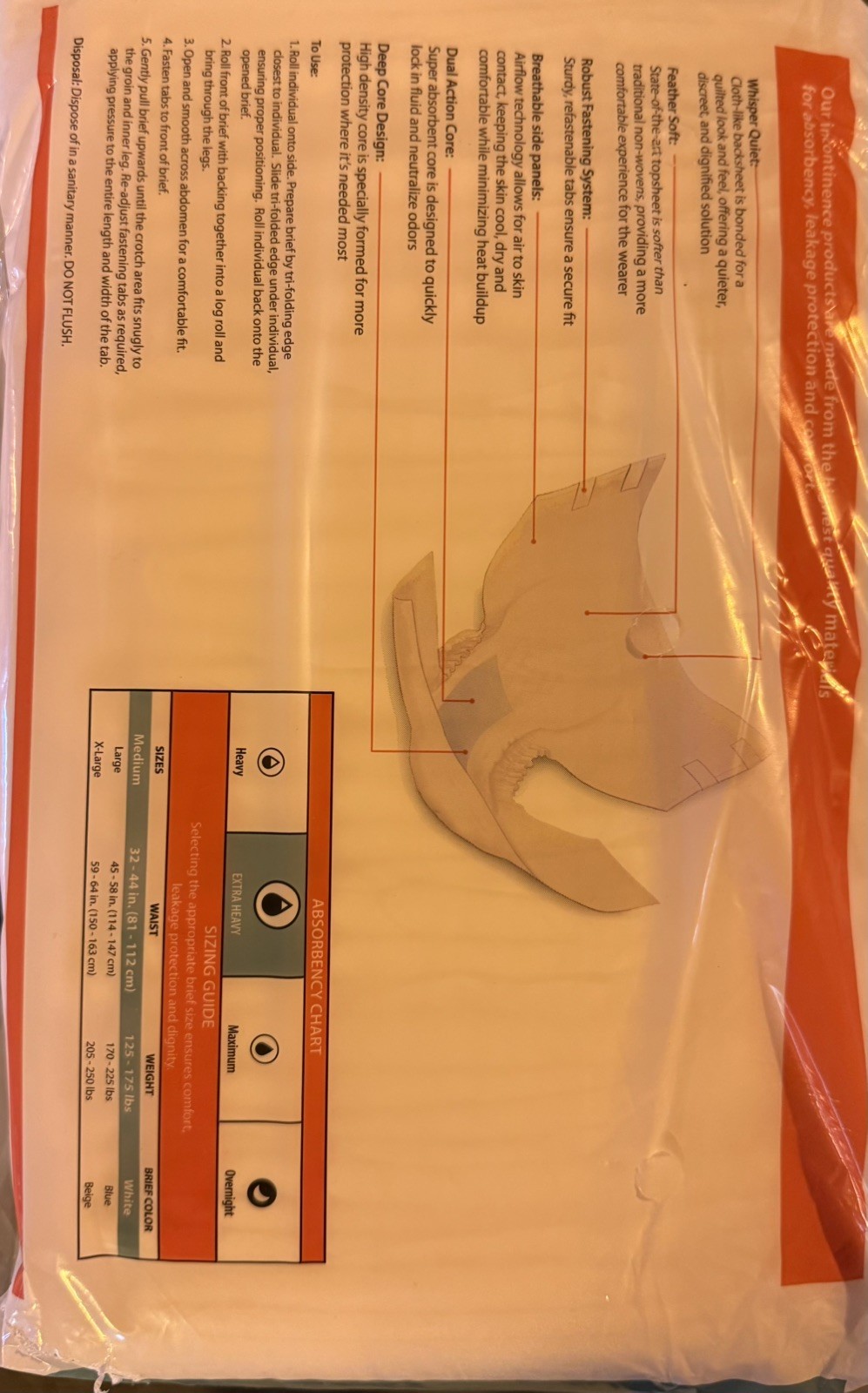 CARDINAL HEALTH Quilted Adult Briefs Wings CASE OF 4 Pks 48