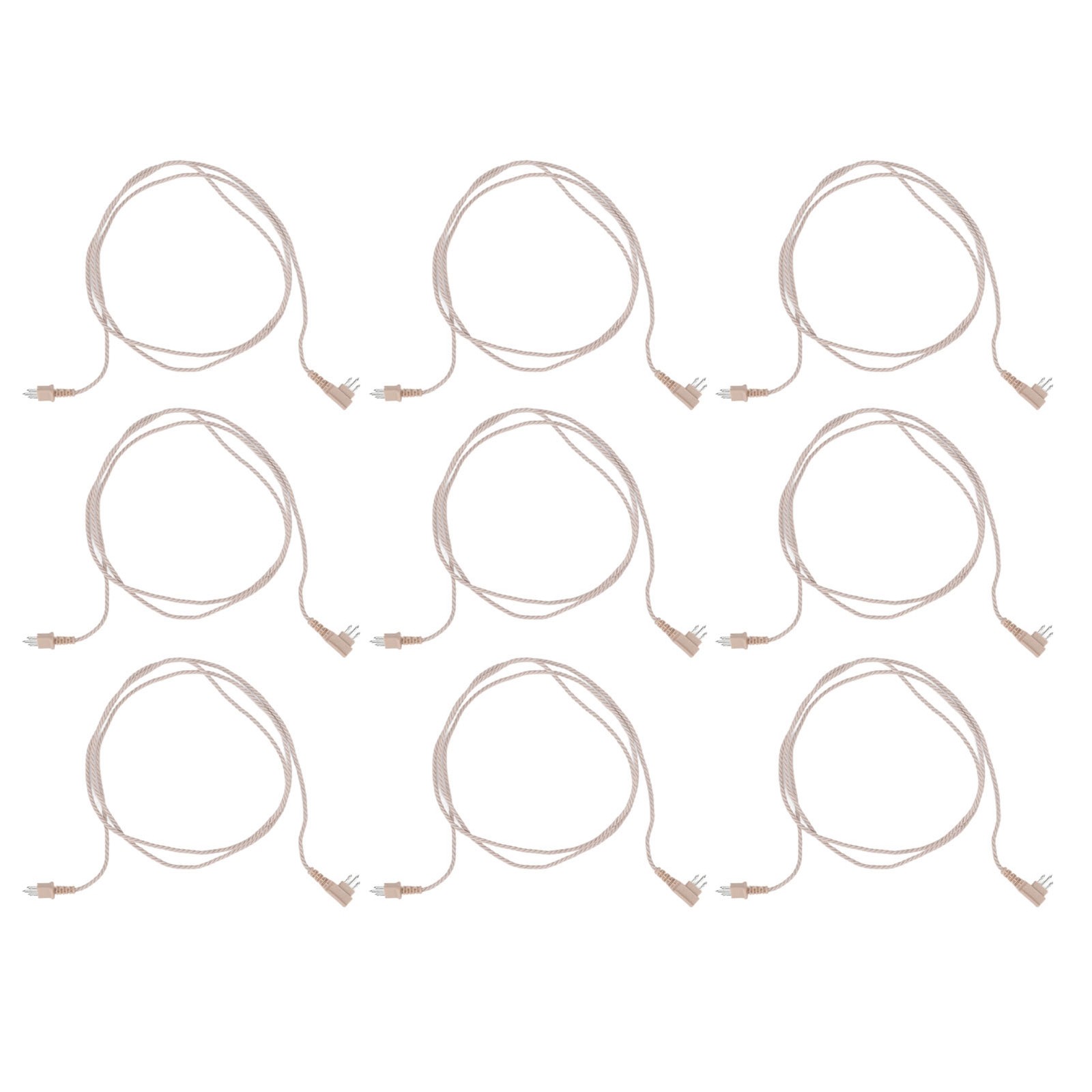 10items 3 Pin Hearing Aid Receiver Cable Portable Wear Resistant PVC Hearing