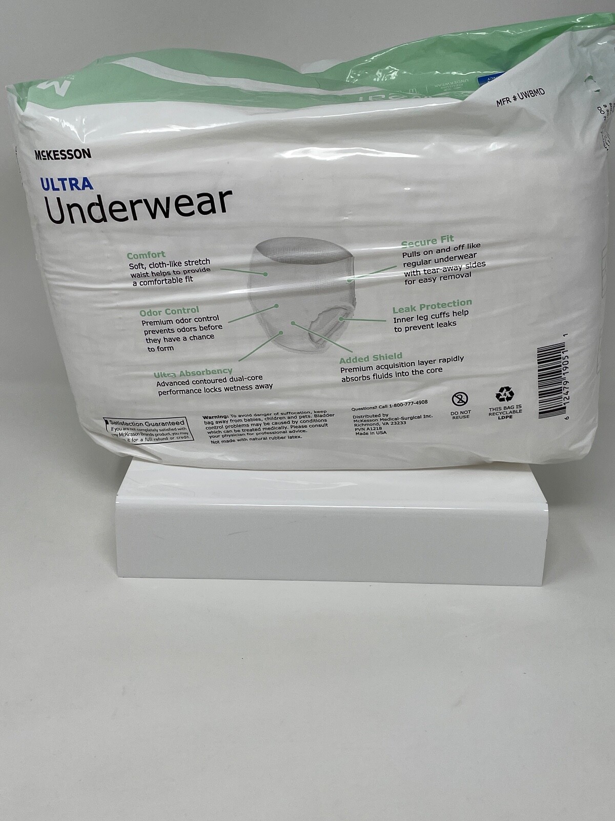 McKesson Adult Disposable Pull On Up Underwear Diapers M Heavy Absorbency 20 Ct