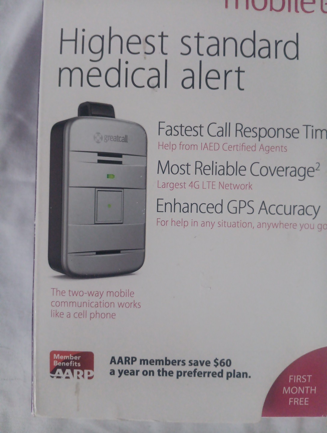 Lively Mobile + Medical Alert Device New Two Way Communication Works Like Phone
