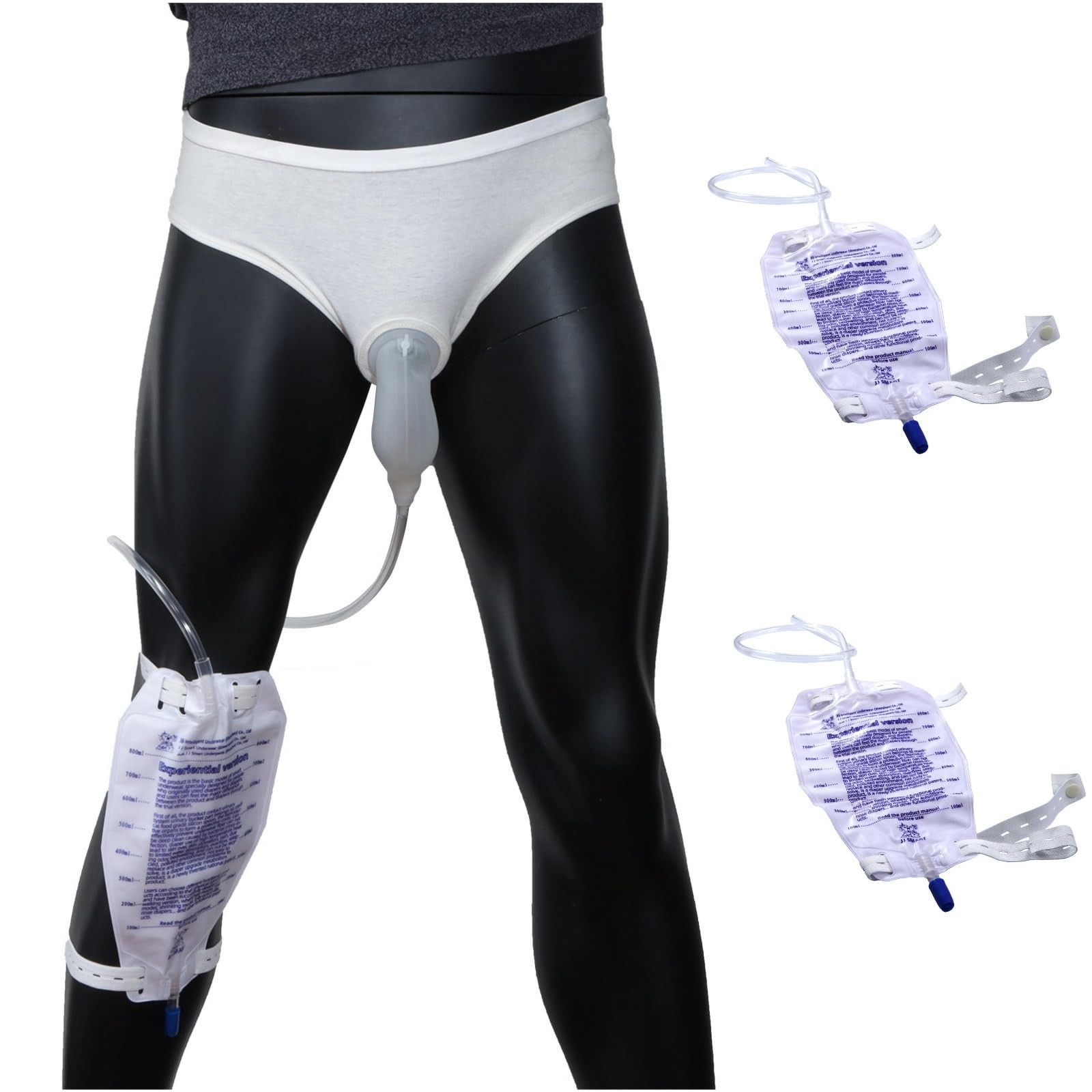 Vojefeb Large 36-38 Waist Mens Incontinence Protective Briefs 3 Urine Bags SALE!