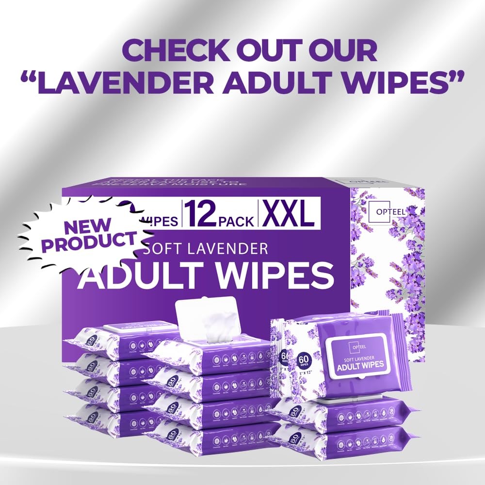 Adult Wipes For Elderly – 8″x13″ Extra Large & Soft Wet Wipes for Adults Bath…