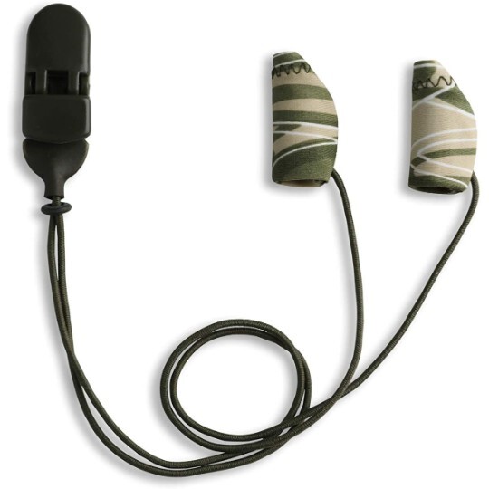 Ear Gear Micro Corded (Binaural) | Up to 1″ Hearing Aids | Camouflage