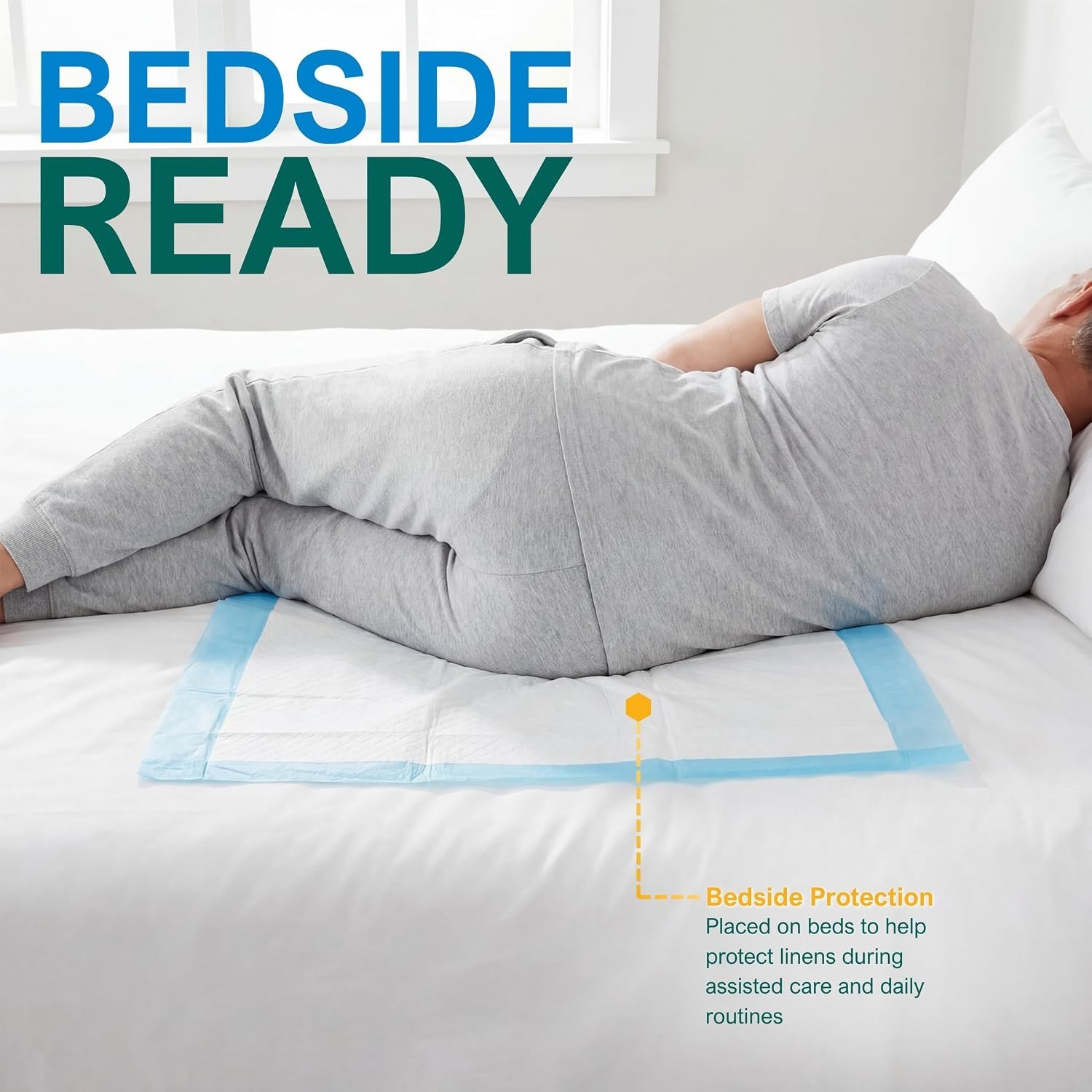 Incontinence Pads 17” x 24” Bed Covers Bulk Pack