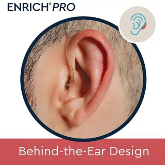 Lucid Hearing Enrich Pro BTE | Behind-the-Ear OTC Hearing Aids (Pair)