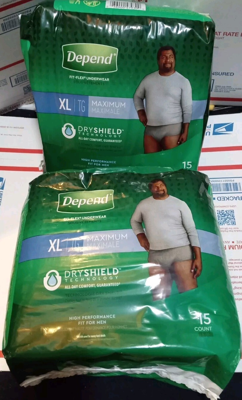 ​Depend Fit-Flex Incontinence Underwear for Men Maximum Absorbency XL 15ct Pack