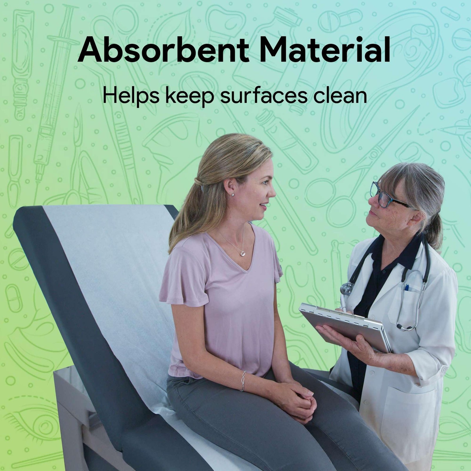 Medical Exam Table Paper 17″x125 Feet – 1 Roll of Disposable White Table Pape…