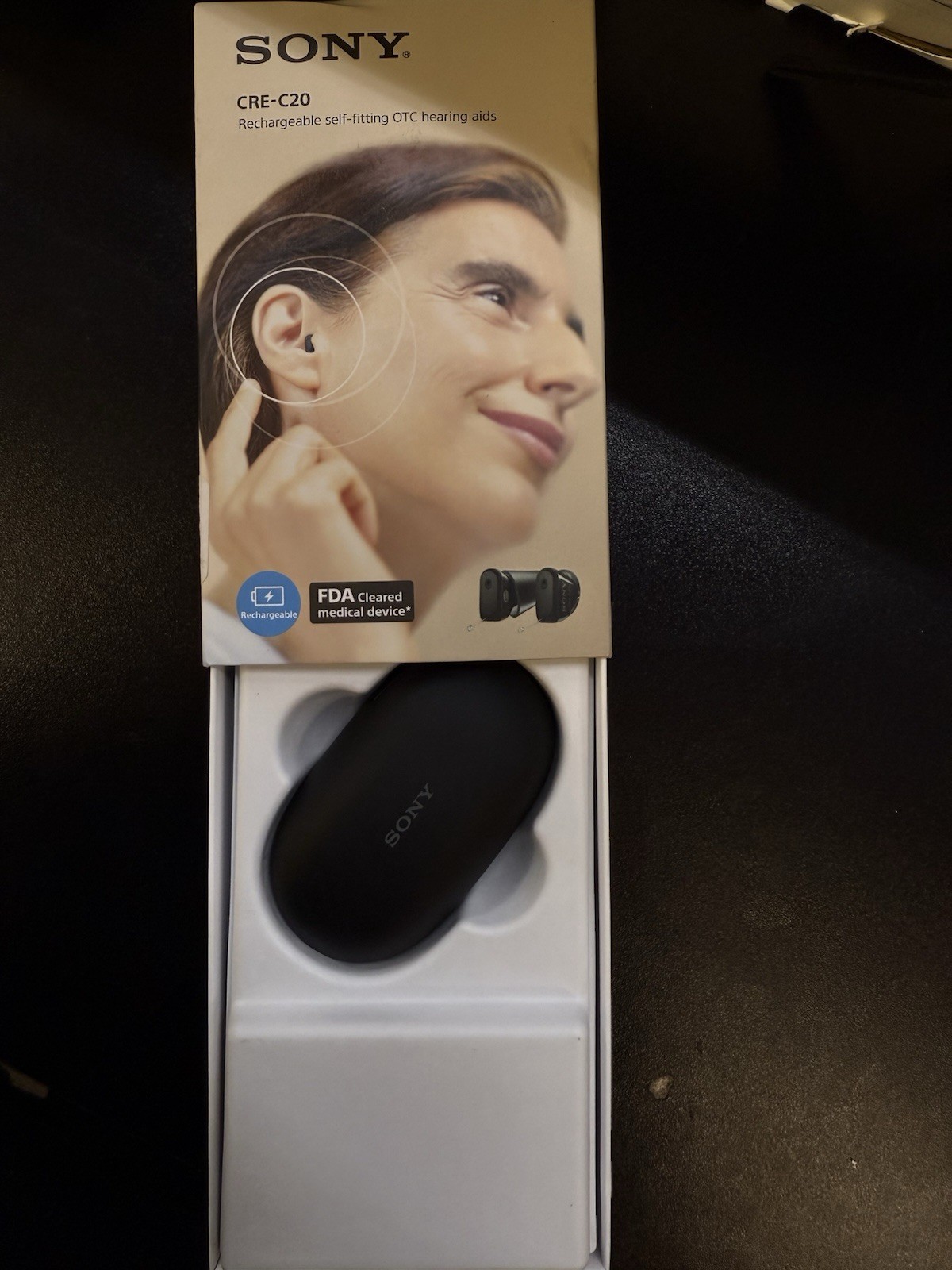 Sony CRE-C20 Self-Fitting OTC Hearing Aid, FDA