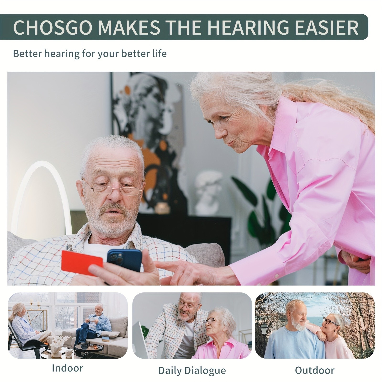 Seniors Rechargeable BTE Hearing Aids Noise Reduction And Volume Control Easily